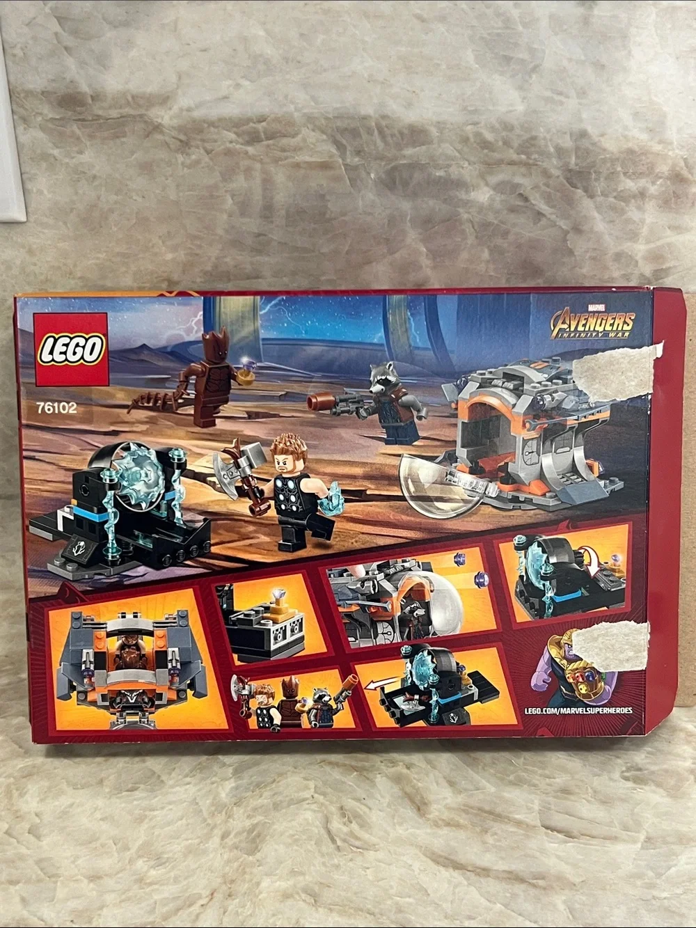 Lego Marvel Avengers Superheroes Thor’s Weapon Quest #76102 RARE